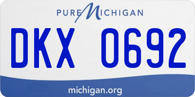 MI license plate DKX0692