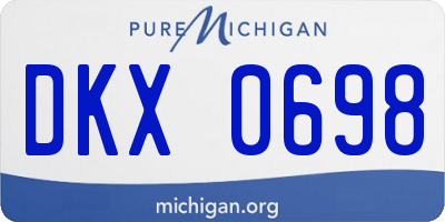 MI license plate DKX0698