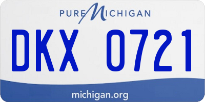MI license plate DKX0721