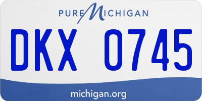 MI license plate DKX0745