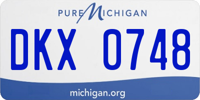 MI license plate DKX0748