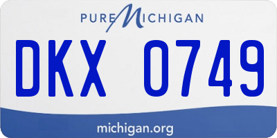 MI license plate DKX0749