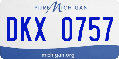 MI license plate DKX0757