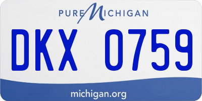 MI license plate DKX0759