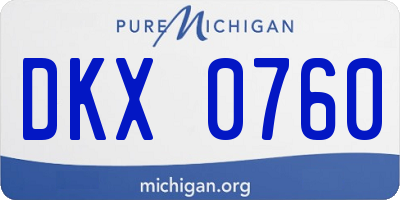 MI license plate DKX0760