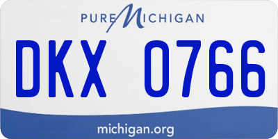 MI license plate DKX0766