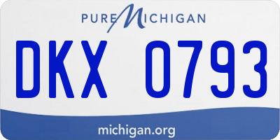 MI license plate DKX0793