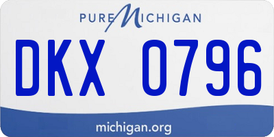 MI license plate DKX0796