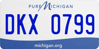 MI license plate DKX0799