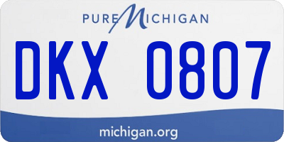 MI license plate DKX0807