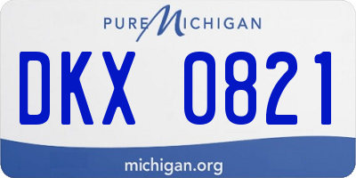 MI license plate DKX0821