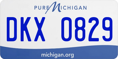 MI license plate DKX0829