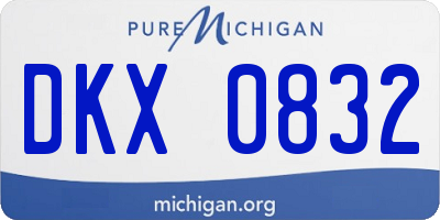 MI license plate DKX0832