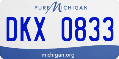 MI license plate DKX0833