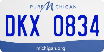 MI license plate DKX0834