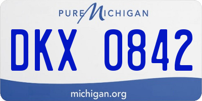 MI license plate DKX0842