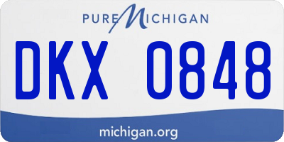 MI license plate DKX0848