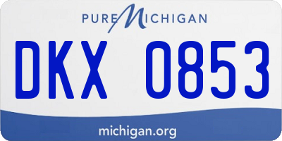 MI license plate DKX0853