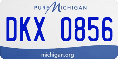 MI license plate DKX0856
