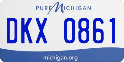 MI license plate DKX0861