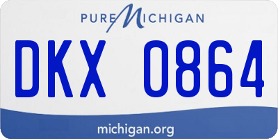 MI license plate DKX0864