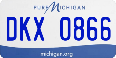MI license plate DKX0866