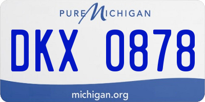 MI license plate DKX0878