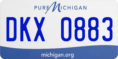 MI license plate DKX0883