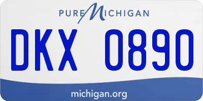 MI license plate DKX0890