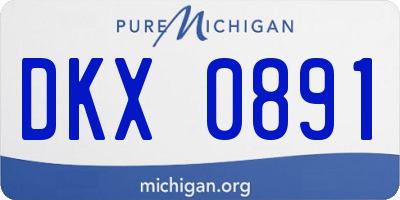 MI license plate DKX0891