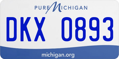 MI license plate DKX0893