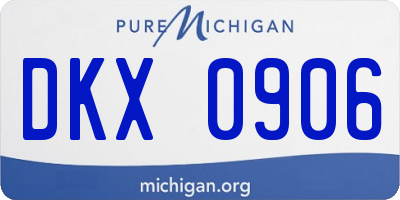 MI license plate DKX0906