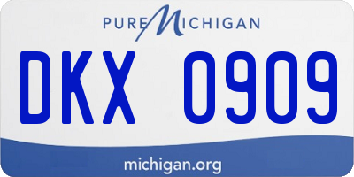 MI license plate DKX0909