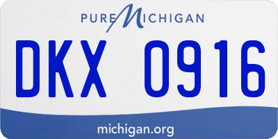 MI license plate DKX0916