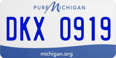 MI license plate DKX0919