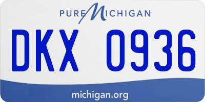 MI license plate DKX0936