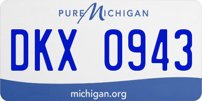 MI license plate DKX0943