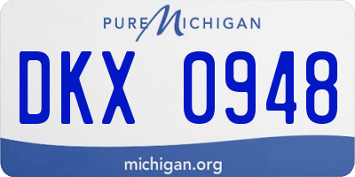 MI license plate DKX0948