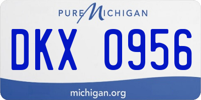 MI license plate DKX0956