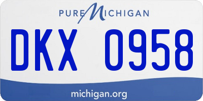 MI license plate DKX0958