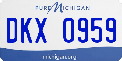 MI license plate DKX0959