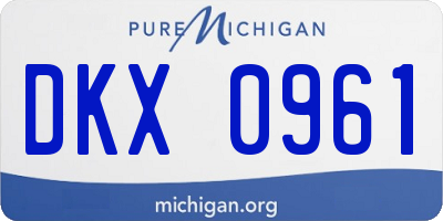 MI license plate DKX0961