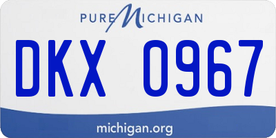 MI license plate DKX0967