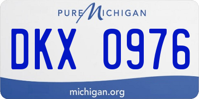 MI license plate DKX0976