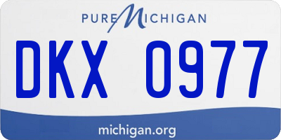 MI license plate DKX0977