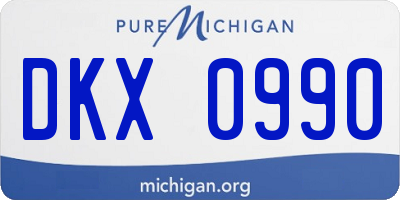 MI license plate DKX0990