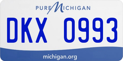 MI license plate DKX0993