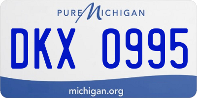 MI license plate DKX0995