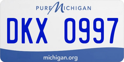 MI license plate DKX0997