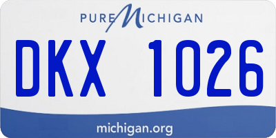 MI license plate DKX1026